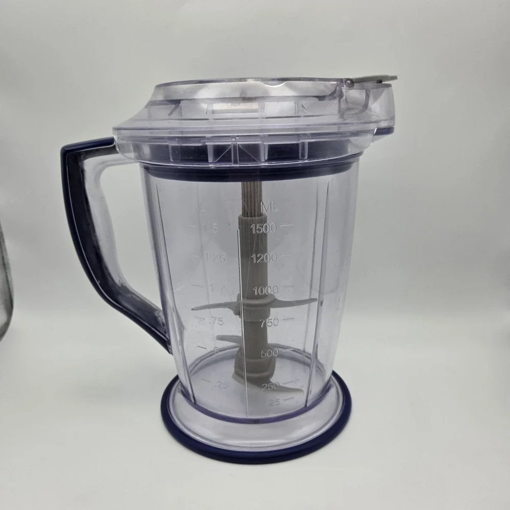 Ninja Master Prep Blue 48oz 6 Cup Replacement Pitcher With Lid & Blade For QB900